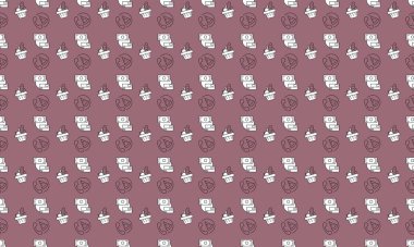 Farklı aksesuarlara sahip renkli arkaplan