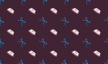 Farklı aksesuarlara sahip renkli arkaplan