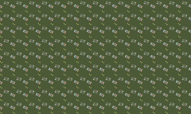 Farklı aksesuarlara sahip renkli arkaplan