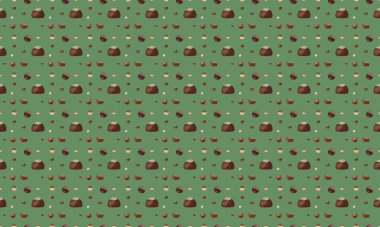 Farklı aksesuarlara sahip renkli arkaplan