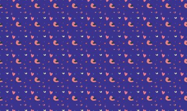 Farklı aksesuarlara sahip renkli arkaplan