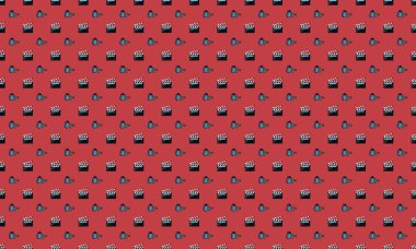 Farklı aksesuarlara sahip renkli arkaplan