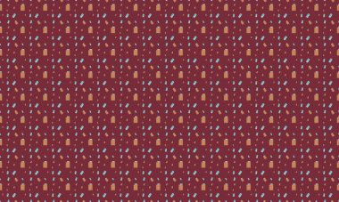 Farklı aksesuarlara sahip renkli arkaplan