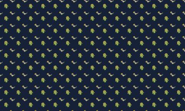 Farklı aksesuarlara sahip renkli arkaplan