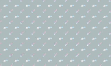 Farklı aksesuarlara sahip renkli arkaplan