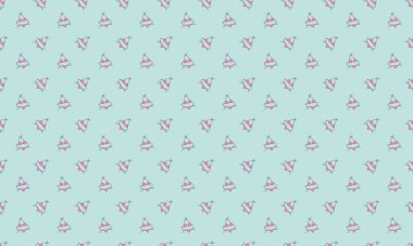 Farklı aksesuarlara sahip renkli arkaplan