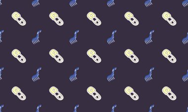 Farklı aksesuarlara sahip renkli arkaplan