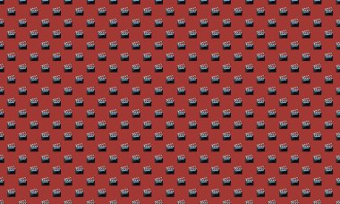 Farklı aksesuarlara sahip renkli arkaplan