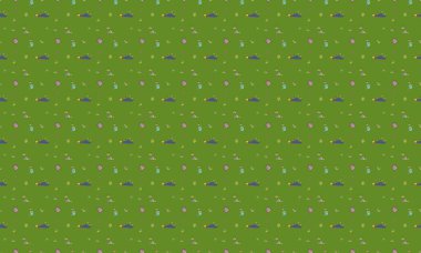 Farklı aksesuarlara sahip renkli arkaplan