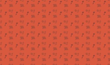 Farklı aksesuarlara sahip renkli arkaplan