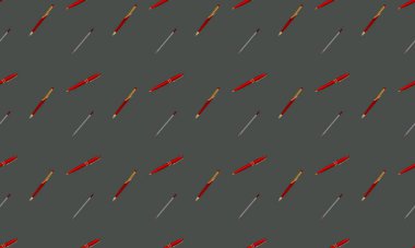 Farklı aksesuarlara sahip renkli arkaplan