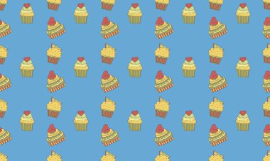 Farklı aksesuarlara sahip renkli arkaplan