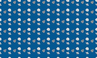 Farklı aksesuarlara sahip renkli arkaplan