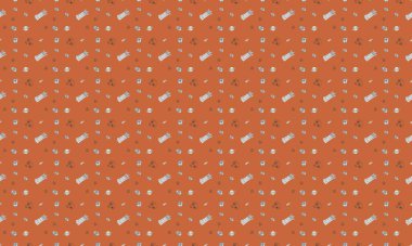 Farklı aksesuarlara sahip renkli arkaplan