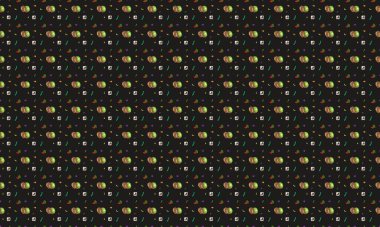 Farklı aksesuarlara sahip renkli arkaplan