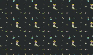 Farklı aksesuarlara sahip renkli arkaplan