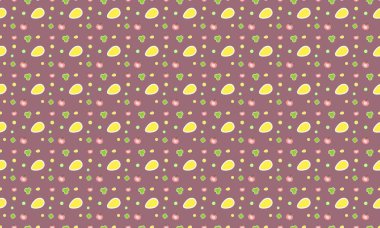 Farklı aksesuarlara sahip renkli arkaplan