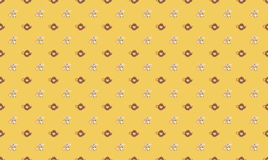 Farklı aksesuarlara sahip renkli arkaplan