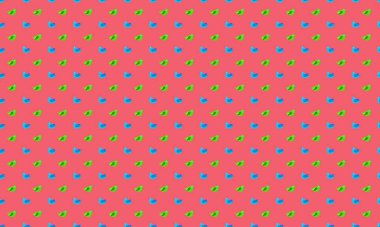 Farklı aksesuarlara sahip renkli arkaplan