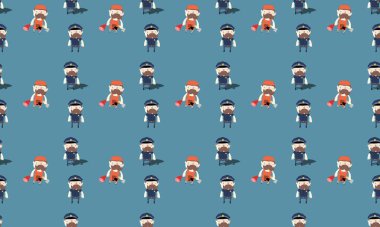 Farklı aksesuarlara sahip renkli arkaplan