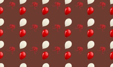 Farklı aksesuarlara sahip renkli arkaplan