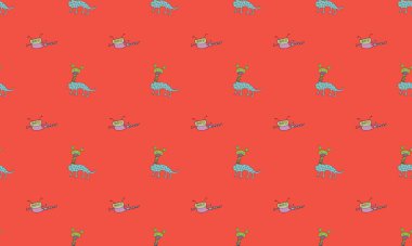 Farklı aksesuarlara sahip renkli arkaplan