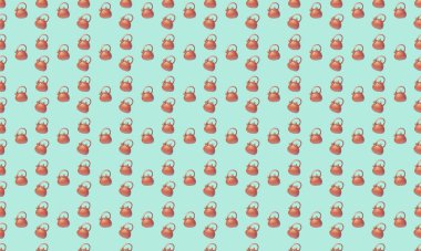 Farklı aksesuarlara sahip renkli arkaplan