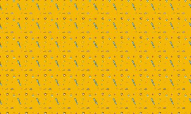 Farklı aksesuarlara sahip renkli arkaplan