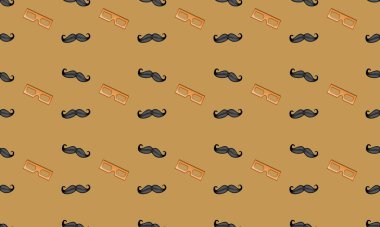 Farklı aksesuarlara sahip renkli arkaplan