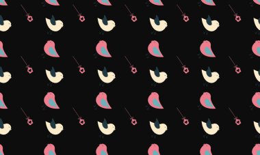 Farklı aksesuarlara sahip renkli arkaplan