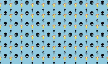 Farklı aksesuarlara sahip renkli arkaplan