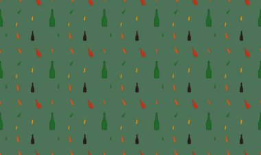 Farklı aksesuarlara sahip renkli arkaplan