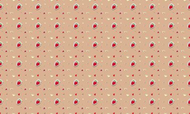 Farklı aksesuarlara sahip renkli arkaplan