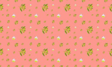 Farklı aksesuarlara sahip renkli arkaplan