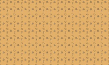 Farklı aksesuarlara sahip renkli arkaplan