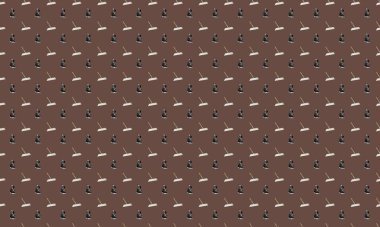 Farklı aksesuarlara sahip renkli arkaplan