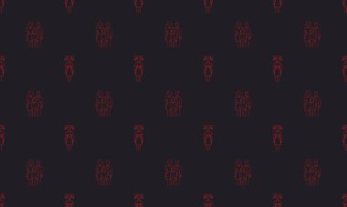 Farklı aksesuarlara sahip renkli arkaplan