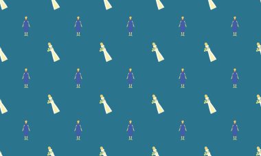 Farklı aksesuarlara sahip renkli arkaplan