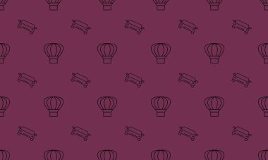 Farklı aksesuarlara sahip renkli arkaplan