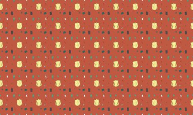 Farklı aksesuarlara sahip renkli arkaplan