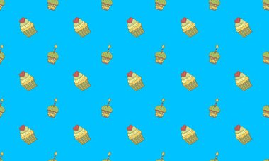 Farklı aksesuarlara sahip renkli arkaplan