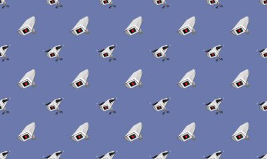 Farklı aksesuarlara sahip renkli arkaplan