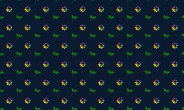 Farklı aksesuarlara sahip renkli arkaplan