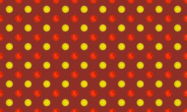 Farklı aksesuarlara sahip renkli arkaplan