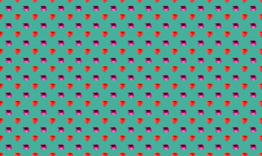 Farklı aksesuarlara sahip renkli arkaplan