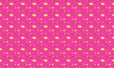 Farklı aksesuarlara sahip renkli arkaplan