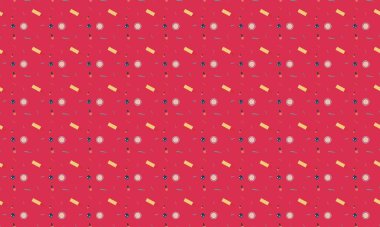 Farklı aksesuarlara sahip renkli arkaplan