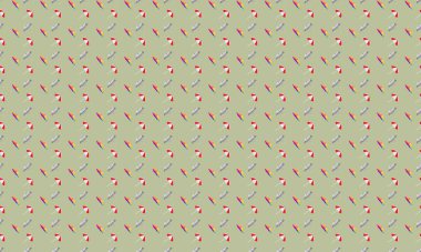 Farklı aksesuarlara sahip renkli arkaplan