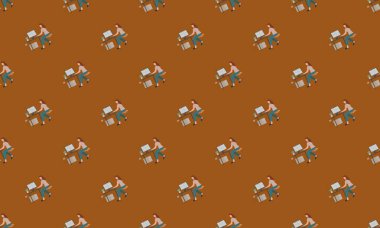 Farklı aksesuarlara sahip renkli arkaplan