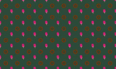 Farklı aksesuarlara sahip renkli arkaplan